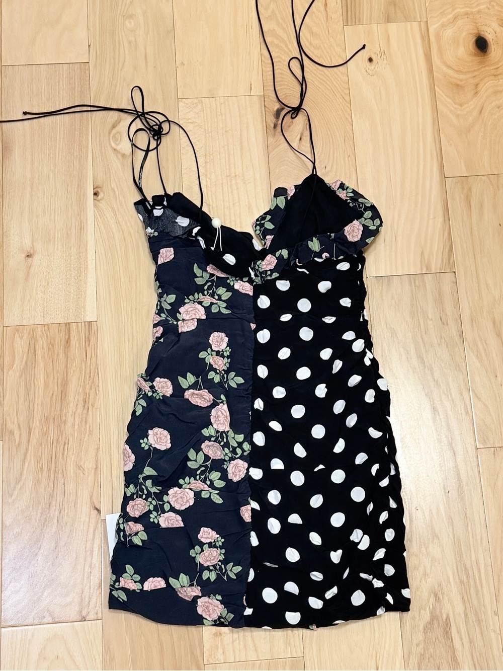 NWT For Love & Lemons Women’s Mochi Shirred Mini Dress - Picture 5 of 7